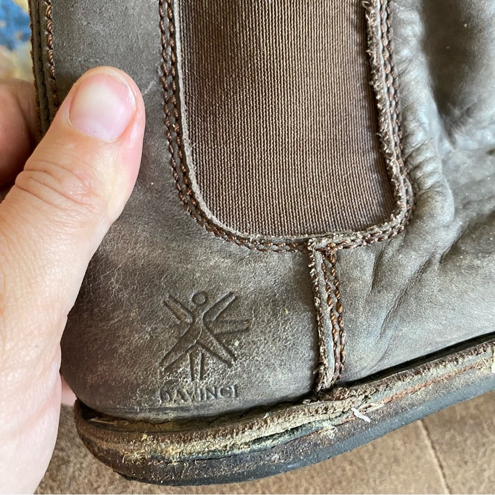 Brown Davinci Leather Boots barefoot Chelsea Boots - Picture 3 of 5